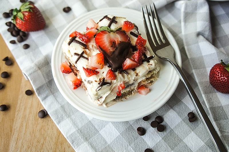 Chocolate Covered Strawberry Greek Yogurt Tiramisu